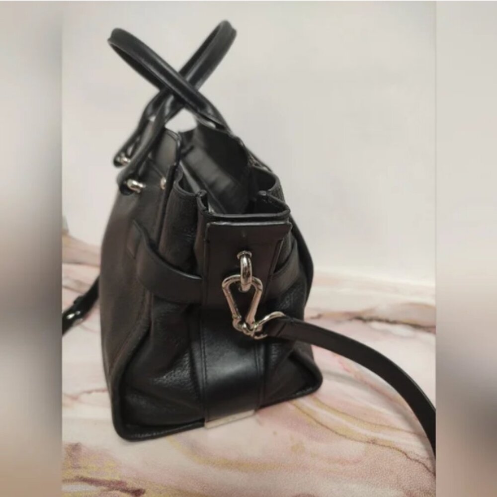 Coach Swagger Carryall In Pebble Leather Black with Silver Style No.34408 - Picture 7 of 15